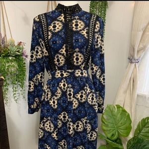 Midi boho print dress